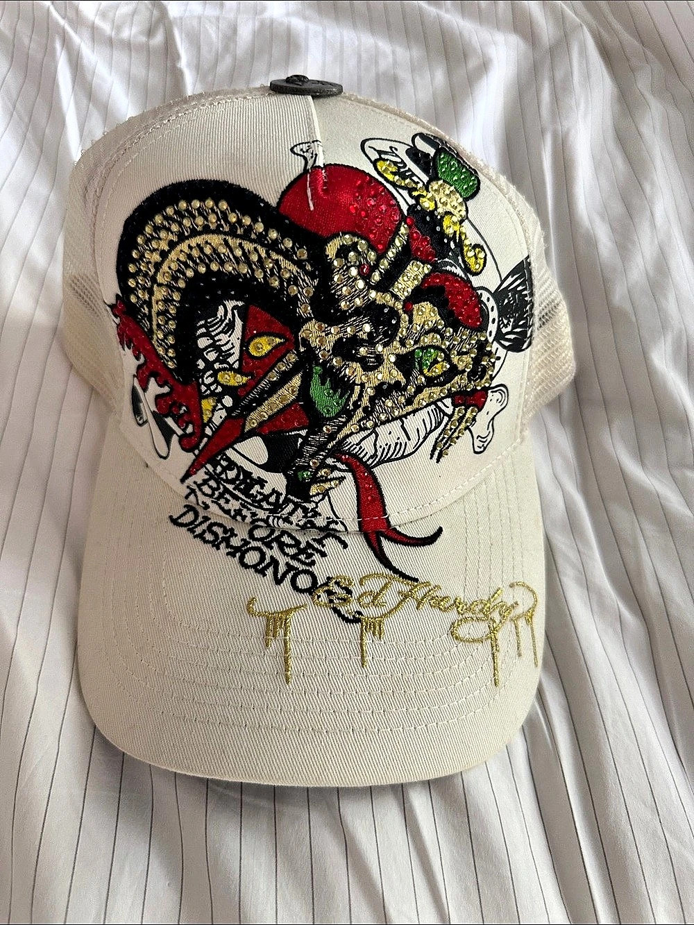 Ed Hardy Dagger Snake Graphic Trucker Hat
